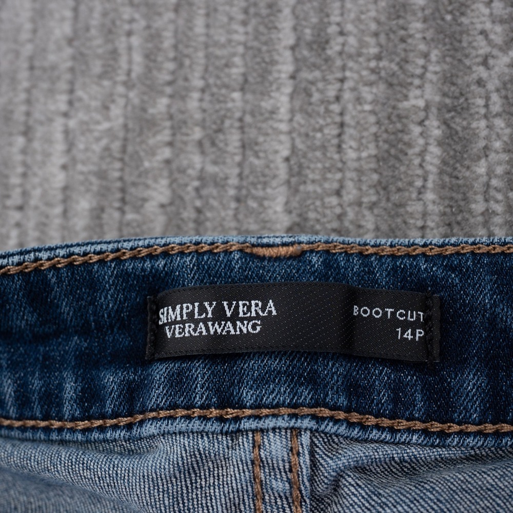 Simply Vera Vera Wang Bootcut Jeans Womens 14P Dark Wash Stretch Denim Blue - Picture 9 of 10